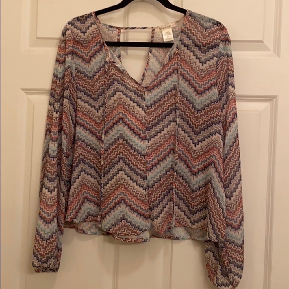 Summer long sleeve colorful top